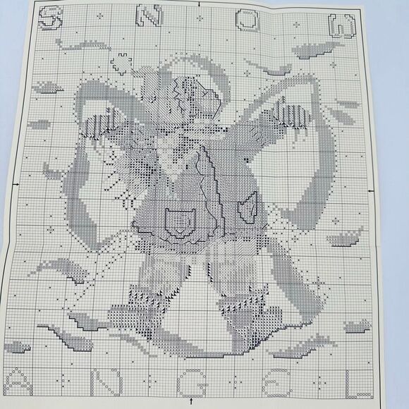 Mirabilia SNOW ANGEL Cross Stitch Pattern Chart "Giggles in the Snow" BOY GIRL - Picture 5 of 8